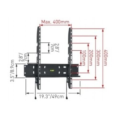 BARKAN E30.B 19"-65" TV, fiksuotas, sieninis, juodas 2